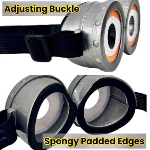 3Pcs Halloween Costumes Accessories for Men Women Adult Cosplay, Goggles Glasses Yellow Hat Black Gloves