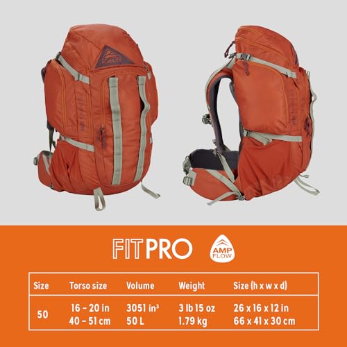 Kelty Redwing 50 Women’s – 50 Liter Internal Frame Backpack for Hiking, Backpacking, Travel, Hip Belt, Women Specific Fit,...