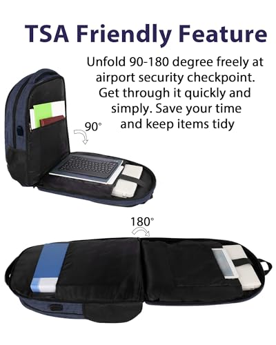 MATEIN Extra Large Laptop Backpack for Men, 50 L Travel Carry On TSA Approved Backpack with USB Port & Trolley Sleeve, Wat...