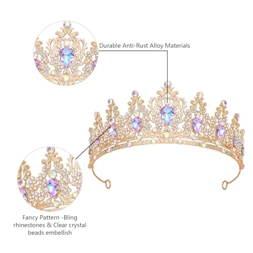 JITINX Tiaras Crown for Women, Queen Crown, Bridal for Tiaras Headband Wedding, Birthday Party Prom Princess Crystal Crown...