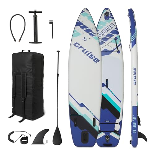 Amazon Basics Stand Up Paddleboard with Complete Accessory Kit, 132 inches x 33 inches, Blue