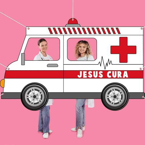 Nurses Week Photo Booth Props Nurses Week Party Decorations Thank You Nurse Day Booth Props Ambulance Nurse Banner Backdro...