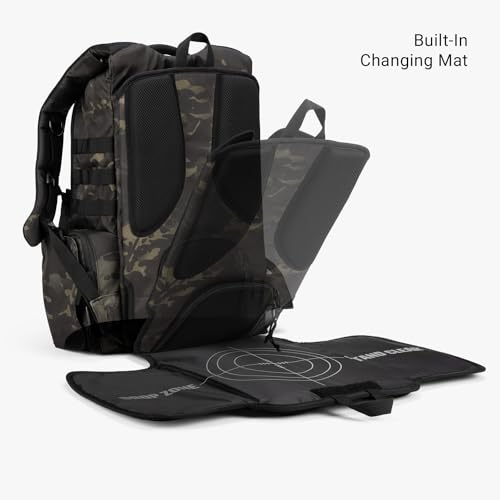 Tactical Baby Gear Daypack Diaper Bag + Tactical Baby Carrier Bundle – Military-Grade, MOLLE Compatible, Water-Resistant, ...