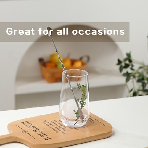 Wlasss Drinking Glasses Set of 6, 16.4 oz Crystal Water Glasses,Tall Glass Cups,Highball Glass for Cocktail,Juice,Mojito,I...