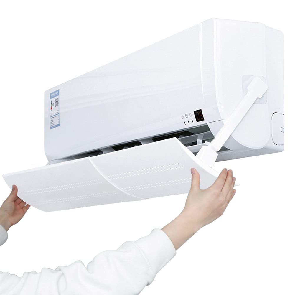 Retractable Air Conditioner Air Deflector, Universal Adjustable Air Conditioning Deflector Air Diverter Cover Telescopic Anti-Wi