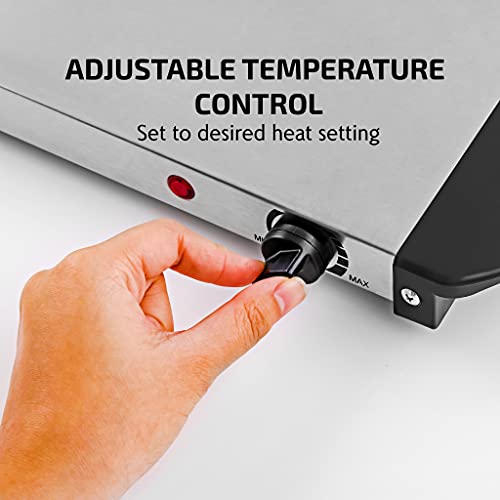 OVENTE Electric Warming Tray with Adjustable Temperature Control, Compact Food Warmer & Server for Buffets, Parties, Event...