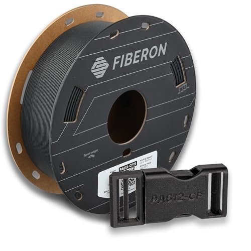 Polymaker Fiberon PA612-CF Carbon Fiber Nylon Filament 1.75mm Black 0.5kg, Fiberon PA612-CF Strong & Low Moisture Sensitiv...
