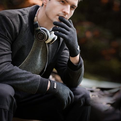 Black Winter Warm Gloves for Men Women Windproof Waterproof Thermal Touchscreen for Cycling Biking Sports Outdoor Work