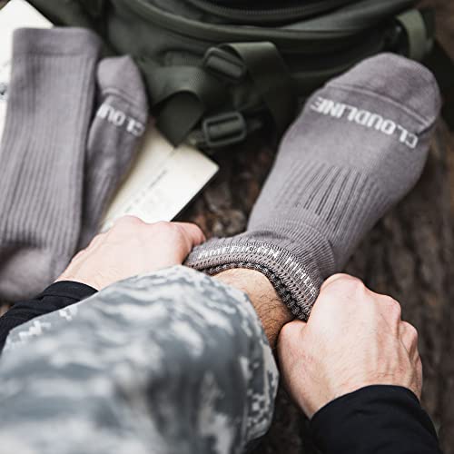 CloudLine - Merino Wool Socks for Men & Women, Military Socks - Cushion, Seamless Toe, Breathable & Moisture Wicking - 1 Pair