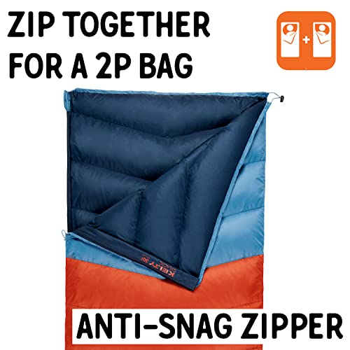 Kelty Galactic Down 30 Degree Sleeping Bag, 550 Fill Power RDS Trackable Down, Backpacking and Camping, Zip Together for 2...