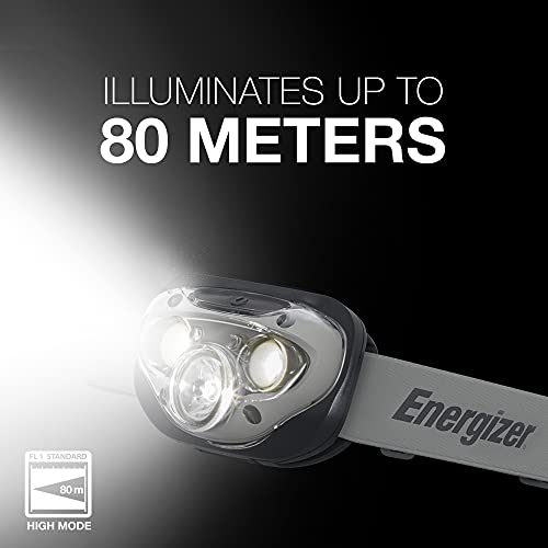 Energizer LED Headlamp PRO (2-Pack), IPX4 Water Resistant Headlamps, High-Performance Head Light for Outdoors, Camping, Ru...