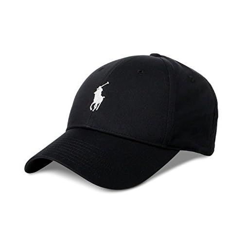 Polo Ralph Lauren Men`s Baseline Performance Cap (Black(5002)/White, One Size)