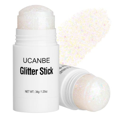 UCANBE White Body Glitter Stick for Singer Concerts Music Festivals, Face Glitter Makeup for Face Body Hair Eyes & Lips, C...