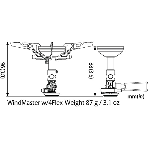 SOTO WindMaster Canister Stove with 4Flex for Windy Weather - Lightweight and Durable Backpacking Camp Stove, Compact Port...