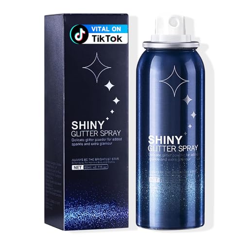 HANYWIL Body Glitter, Glitter Spray for Hair and Body, Spray, Hairspray Clothes, Long-Lasting Shimmer Suitable Stage, Fest...