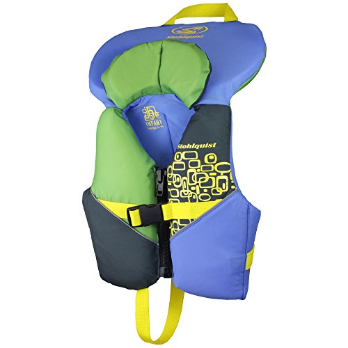Stohlquist Toddler Life Jacket Coast Guard Approved Life Vest for Infants-Blue/Green-Infant & i Play. Baby Flap Sun Protec...