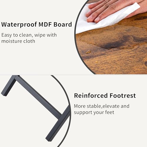 Acovy Foldable TV Trays, Small Folding Table, TV Trays Set of 2, TV Dinner Tray, Side Table for Bed, Couch, Portable Easy ...