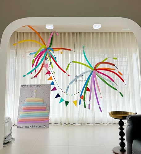 260 Balloons - Clear Long Balloons for Tying Balloon Arch | 100Pcs Skinny Stretchy Tie Balloons for Animal Making, Twistin...