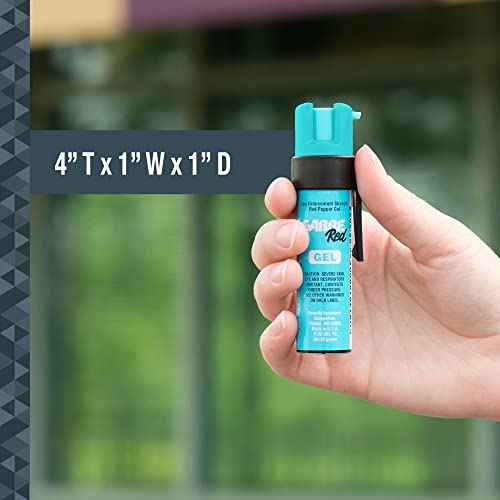 SABRE Pepper Gel with Attachment Clip, Protect Against Multiple Threats with 35 Bursts (5X The Competition), Gel is Safer, UV Marking Dye, Twist Lock Safety, 0.67 fl oz