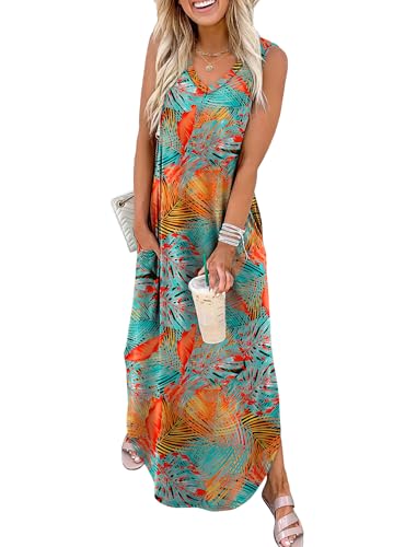 Sampeel Summer Dresses Maxi Dress Vacation Beach Sundresses 2025 with Pockets