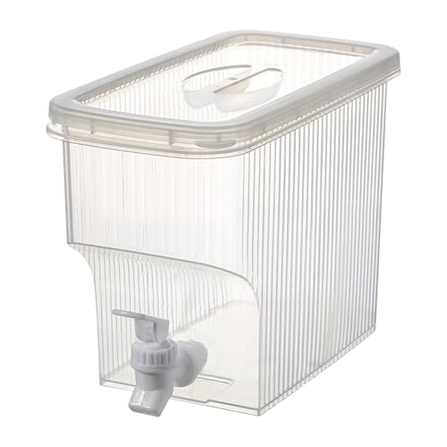Water Dispenser with Spigot, 1 Gallon Leak-proof Plastic Drink Dispenser with Lid, Fridge Iced Juice Dispensers for Party,...
