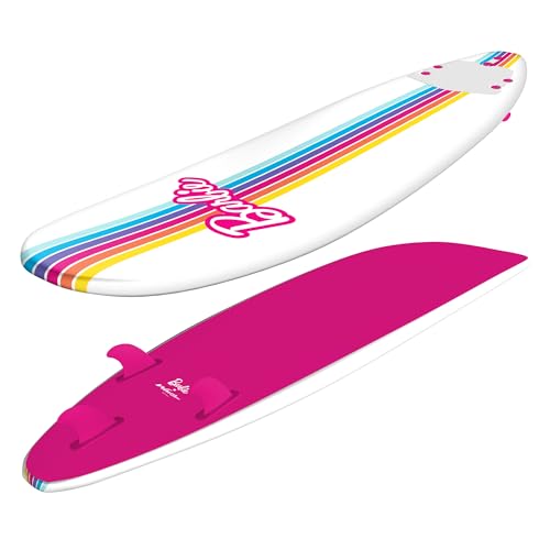 Barbie™ Signature 8ft Surfboard by Wavestorm | Graphic top Deck with high Density Slick Bottom | for Kids and Adults |Foam...