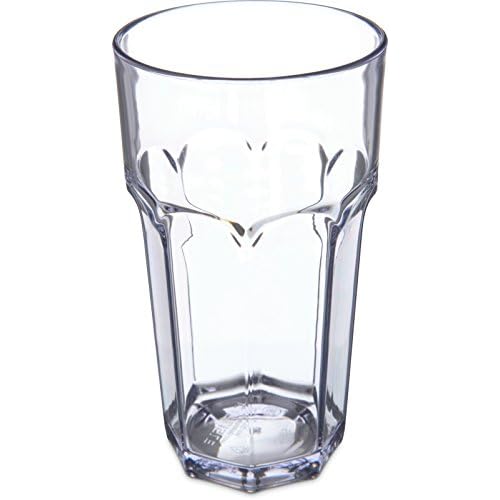 Carlisle FoodService Products Louis Tall Tumbler for Restaurants, Catering, Kitchens, Plastic, 32 Ounces, Clear, (Pack of 24)