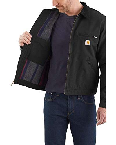 Carhartt Men's Relaxed Fit Duck Blanket-Lined Detroit Jacket