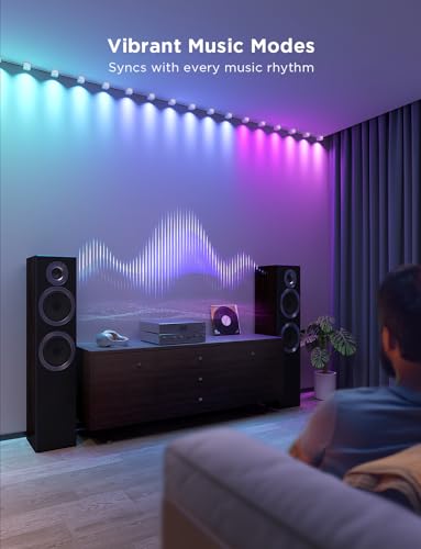 Govee RGBIC String Downlights, Smart LED String Lights Works with Alexa, Color Changing Indoor Wall Light Fixture for Part...