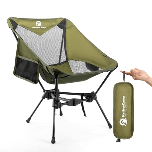 MellowCamp Camping Chair, Ultralight Folding Backpacking Hiking Chair, Compact Portable for Hiking, Camping, Backpacking, ...