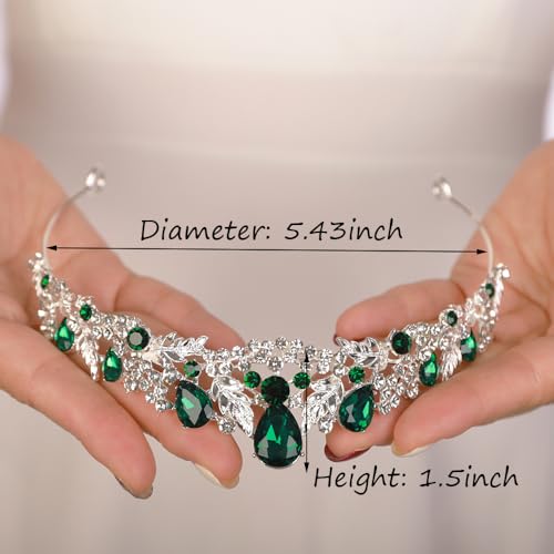 JWICOS Wedding Tiara for Women and Brides Princess Crowns and Tiaras for Bride Rhinestone Birthday Crown Headband Crystal ...