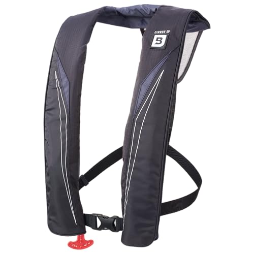 BLUESTORM Cirrus26 Inflatable PFD Life Jackets for Adults | US Coast Guard Approved Automatic Life Vest w/Manual Override ...