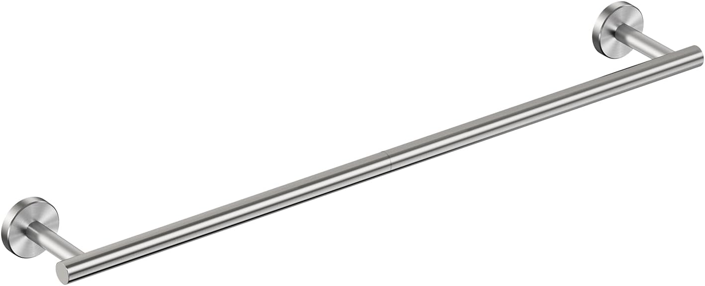 FORIOUS Towel Bar Wall Mounted, 30 Inch Stainless Steel Towel Racks for Bathroom, Includes Wall Mounting Hardware (Brushed Nickel, Total Length 32 Inch)