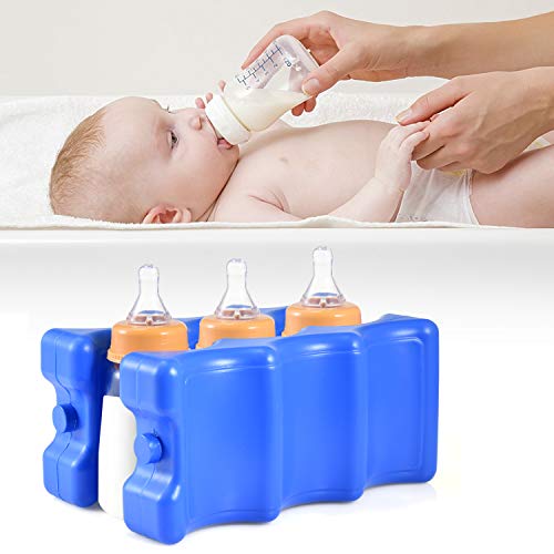 Cold Freezer Cool Ice Packs Double Sided Contoured Reusable Long Lasting for Breast Milk Baby Bottles Cool Storage Insulat...