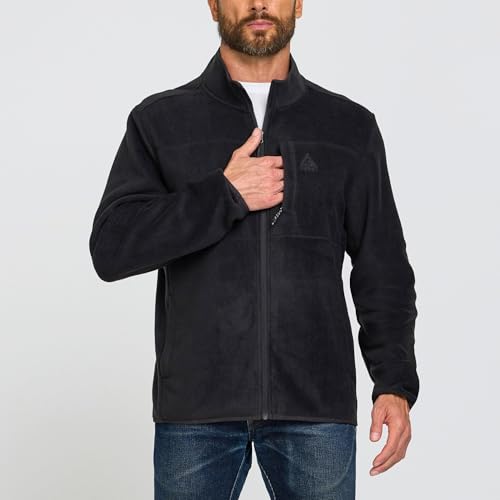 Gerry Mens Fleece Jacket – Zip Up Sweater, Lightweight Athletic Sweater, Warm Soft Polar Full Zipper Jacket, Mock Neck