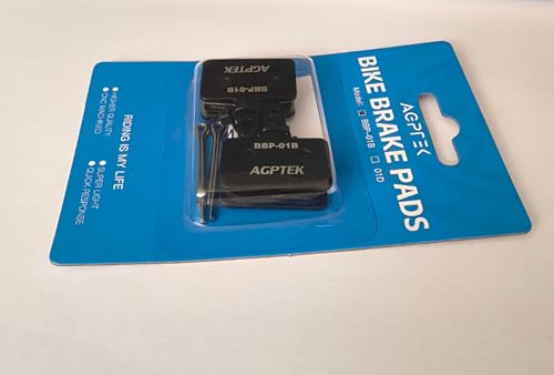 AGPTEK Bike Brake Pads, High-Performance Brake Pads, Disc Brake Pads & Spring (Semi-Metallic) for Mountain Bike Disc Brakes, 2 Pairs Bike Pads, Compatible with TRP Tektro Shimano Deore Br