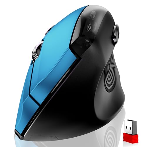 memzuoix Ergonomic Mouse Wireless,2.4G Optical Cordless Mice with 800/1200/1600 DPI,Vertical Computer Wireless Mouse for L...