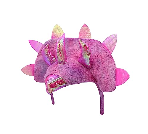 Nicky Bigs Novelties Adult Triceratops Dragon 3 Horn Dinosaur Headband Tail Costume Accessory Set
