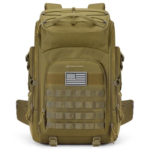 Maelstrom Tactical Backpack for Men, Water Resistant 40L Military Backpack, for Hiking, Camping, Gym with Molle System (Kh...