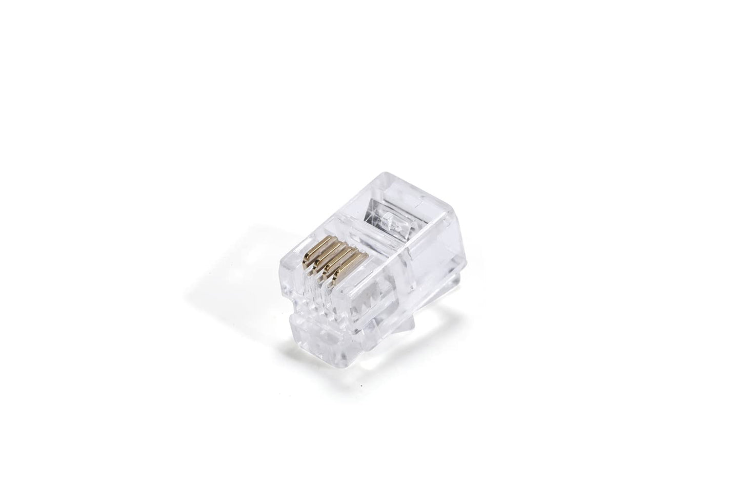 Seefeful 100 Packrj9 4P4C Phone Modular Telephone Cord Connector Adapter Crimp (4P4C)