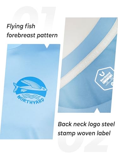 NORTHYARD Mens Swim Shirt Rash Guard UPF 50+ Quick Dry Short Sleeve Fishing Shirts Sun Protection Shirt Beach Water Swimming