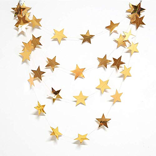 Decor365 Gold Moon Star Garland Ramadan Decorations Twinkle Little Star Two The Moon Birthday Party Decoration Whimsical D...