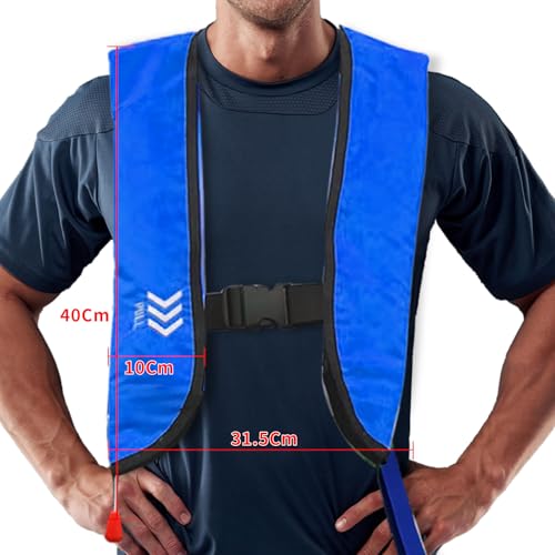 Automatic Inflatable Life Jacket|Life Vest for Adults|PFD Low Profile|Supports up to 330 lbs(YSH709)