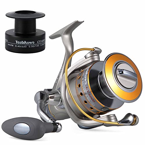 Yoshikawa Baitfeeder Spinning Reel Fishing 5.5:1 11 High Power Stainless Ball Bearings 30Lb Drag Right Left Hand Saltwater...