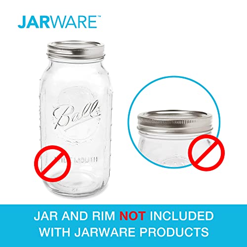 Jarware Mason Jar Cocktail Shaker Lid For Wide Mouth Mason Jar, Stainless Steel