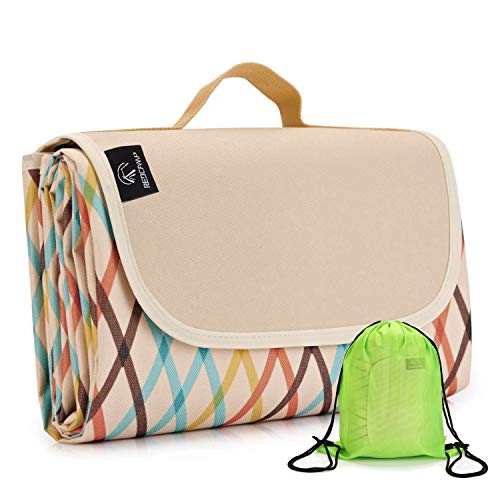 REDCAMP Extra Large Picnic Blanket Waterproof Sandproof, Durable Oxford Foldable Picnic Mat Outdoor Blanket for Lawn Park ...