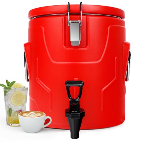 Beverage Dispenser 4 Gallon, Hot Drink Dispenser with 304 Stainless Steel Interior & Spout, Hot Water Dispenser for Partie...