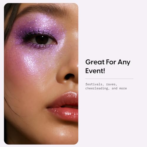 KARA BEAUTY ELECTRIC DISCO Glitter Eyeshadow Palette – 30 Color Pressed Glitter Makeup Palette for Face, Body & Eyes No Gl...