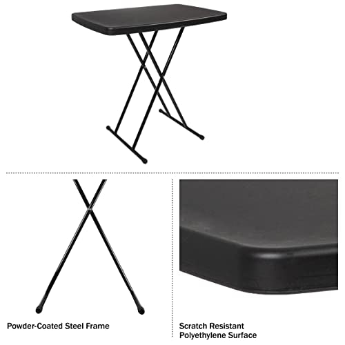 Folding Table - Lightweight Portable Folding Desk - Small Plastic Table for Camping, Playing Cards, and Crafting by Everyd...