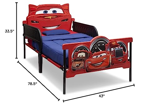 Delta Children Plastic 3D-Footboard Twin Bed, Disney/Pixar Cars